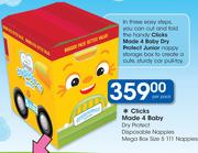 Clicks Made 4 Baby Dry Protect Disposable Nappies Mega Box-Per Pack