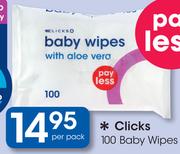 Clicks 100 Baby Wipes-Per Pack