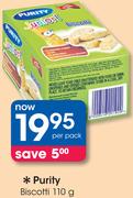 Purity Biscotti-110g Per Pack
