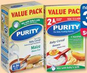 Purity Baby Cereal Just Add Milk Stage 1 Or 2-450g Per Pack