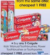 Colgate Kids Manual Toothbrushes, Power Toothburshes Or Toothpastes-Each