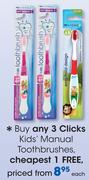 Clicks Kids Manual Toothbrushes-Each
