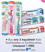 Aquafresh Kids Toothpastes Or Toothbrushes-Each