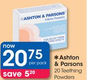 Ashton & Parsons 20 Teething Powders-Per Pack