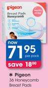 Pigeon 36 Honeycomb Breast Pads-Per Pack