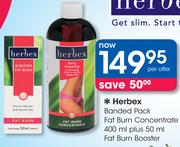 Herbex Banded Pack Fat Burn Concentrate 400ml Plus 50ml-Per offer