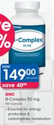 GNC B-Complex 50mg 100 Capsules-Per Pack
