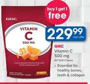 GNC Vitamin C 500mg 60 Soft Chews