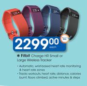 Fitbit Charge HR Small Or Large Wireless Tracker-Each