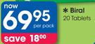 Biral 20 Tablets-Per pack