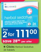 Clicks Herbal Sedative 26 Tablets-For 2