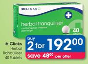 Clicks Herbal Tranquiliser 40 Tablets-For 2