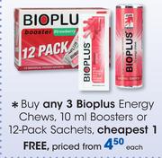 Bioplus Energy Chews-10ml Boosters Or 12 Pack Sachets-Each