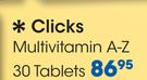 Clicks Multivitamin A-Z 30 Tablets-Per pack