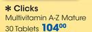 Clicks Multivitamin A-Z Mature 30 Tablets-Per pack