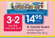 Creche Guard Vanilla Yoghurt Breakfast Bar-40g Each