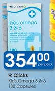 Clicks Omega 3 & 6 180 Capsules-Per pack