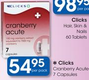 Clicks Cranberry Acute 7 Capsules-Per Pack