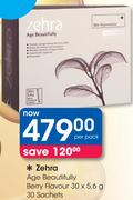 Zehra Age Beautifully Berry Flavour 30x5.6g 30 Sachets-Per Pack