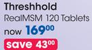 ThreshHold RealMSM 120 Tablets-Per Pack
