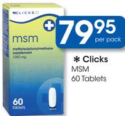 Clicks MSM 60 Tablets-Per Pack
