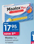 Maalox Plus Antacid Lemon 10 Tablets-Per Pack
