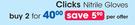 Clicks Nitrile Gloves Large Or Medium-For 2