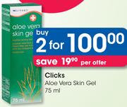 Clicks Aloe Vera Skin Gel-2x75ml