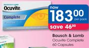 Bausch & Lomb Ocuvite Complete 60 Capsules-Per Pack