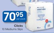 Clicks 10 Medium Slips-Per Pack