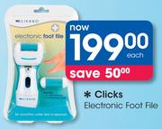 Clicks Electronic Foot File-Each