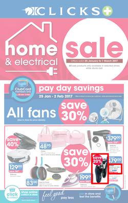 Clicks : Home And Electronic (25 Jan - 1 Mar 2017), page 1