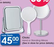 Clicks Hand Or Standing Mirrors-Each