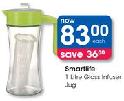 Smartlife 1Ltr Glass Infuser Jug