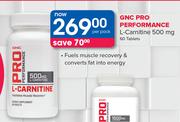 GNC Pro Performance L-Carnitine 500 mg 60 tablets-Per Pack