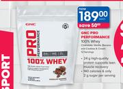 GNC Pro Performance 100% Whey Chocolate, Vanilla, Banana & Cookies & Cream 12 Servings-Each