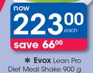 Evox Lean Pro Diet Meal Shake-900g Each