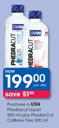 USN PhedraCut Liquid-500ml With Free Phedra Cut Caffeine-500ml 