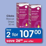 Clicks Rescue Drops-2 x 30ml