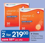 Clicks Vitamin C Fizzy 30 Effervescent tablets-For 2