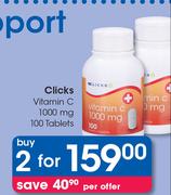 Clicks Vitamin C 1000 mg 100 Tablets-For 2