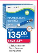 Clicks Easy Max Blood Glucose Testing Strips-Per Pack