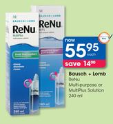 Bausch + Lomb ReNu Multi Purpose Or Multi Plus Solution-240ml Each