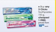Clicks Toothpastes-110g Each