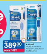 Oral B Vitality 3D White Or Precision Clean Power Toothbrushes-Each