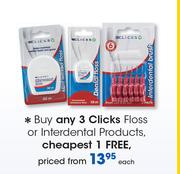 Clicks Floss & Interdental Products-Each