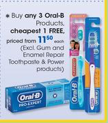 Oral-B Products(Excl.Gum & Enamel Repair Toothpaste & Power Products)-Each