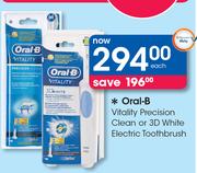 Oral- B Vitality Precision Clean Or 3D White Electric Toothbrush-Each