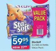 Sta Soft Refills Value Pack-3 x 500ml Each