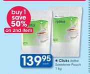 Clicks Xylitol Sweetener Pouch-1Kg Each